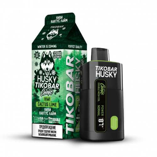 TIKOBAR HUSKY Сибирь Киви кактус лайм 12000 затяжек