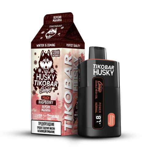TIKOBAR HUSKY Сибирь Персик малина 12000 затяжек